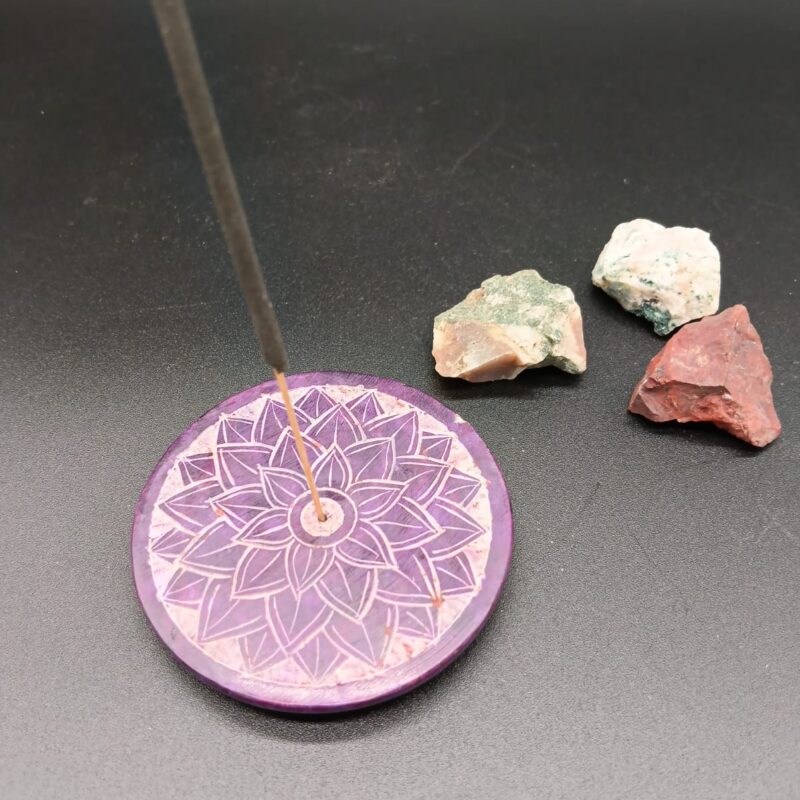 Porta Incienso Mármol (Morado)