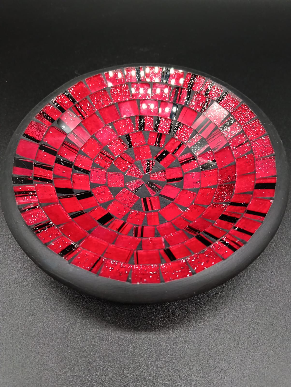 Plato de Cerámica con Cristales (Mod 9)