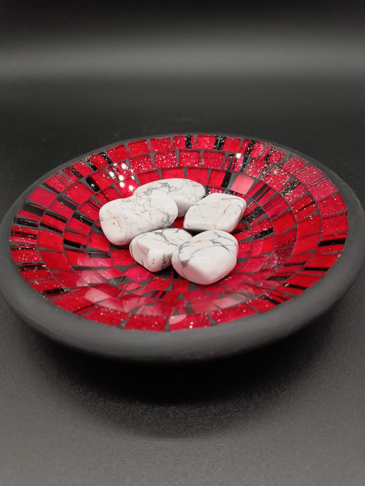 Plato de Cerámica con Cristales (Mod 9) - Imagen 2