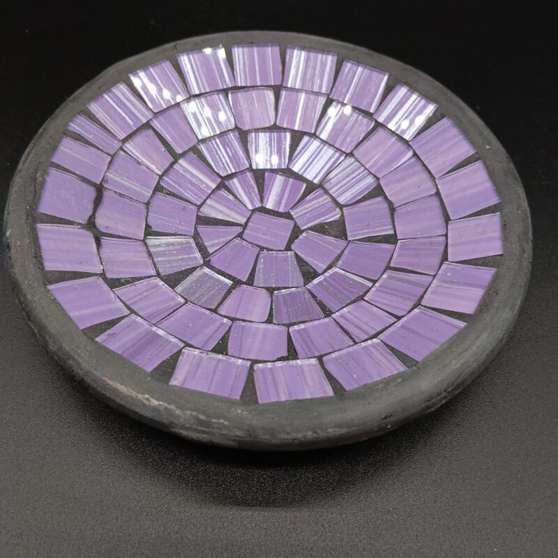 Plato de Cerámica con Cristales (Mod 8)