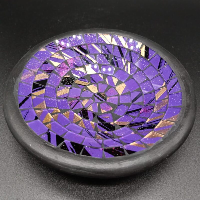 Plato de Cerámica con Cristales (Mod 11)