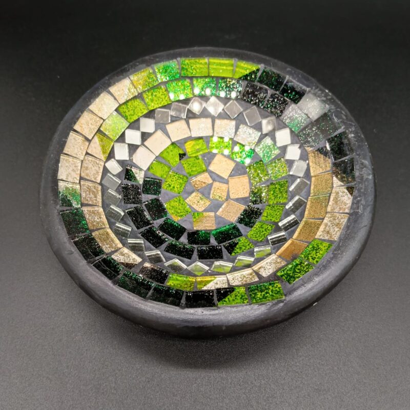 Plato de Cerámica con Cristales (Mod 4)