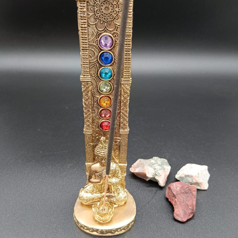 Incensario Buda Dorado Chakras