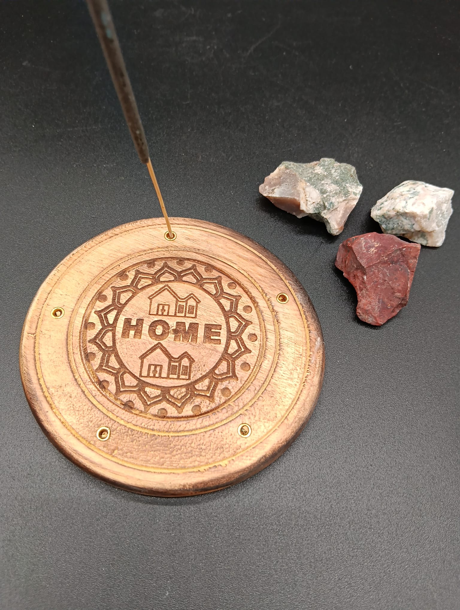 Porta Incienso Disco Madera (Home)