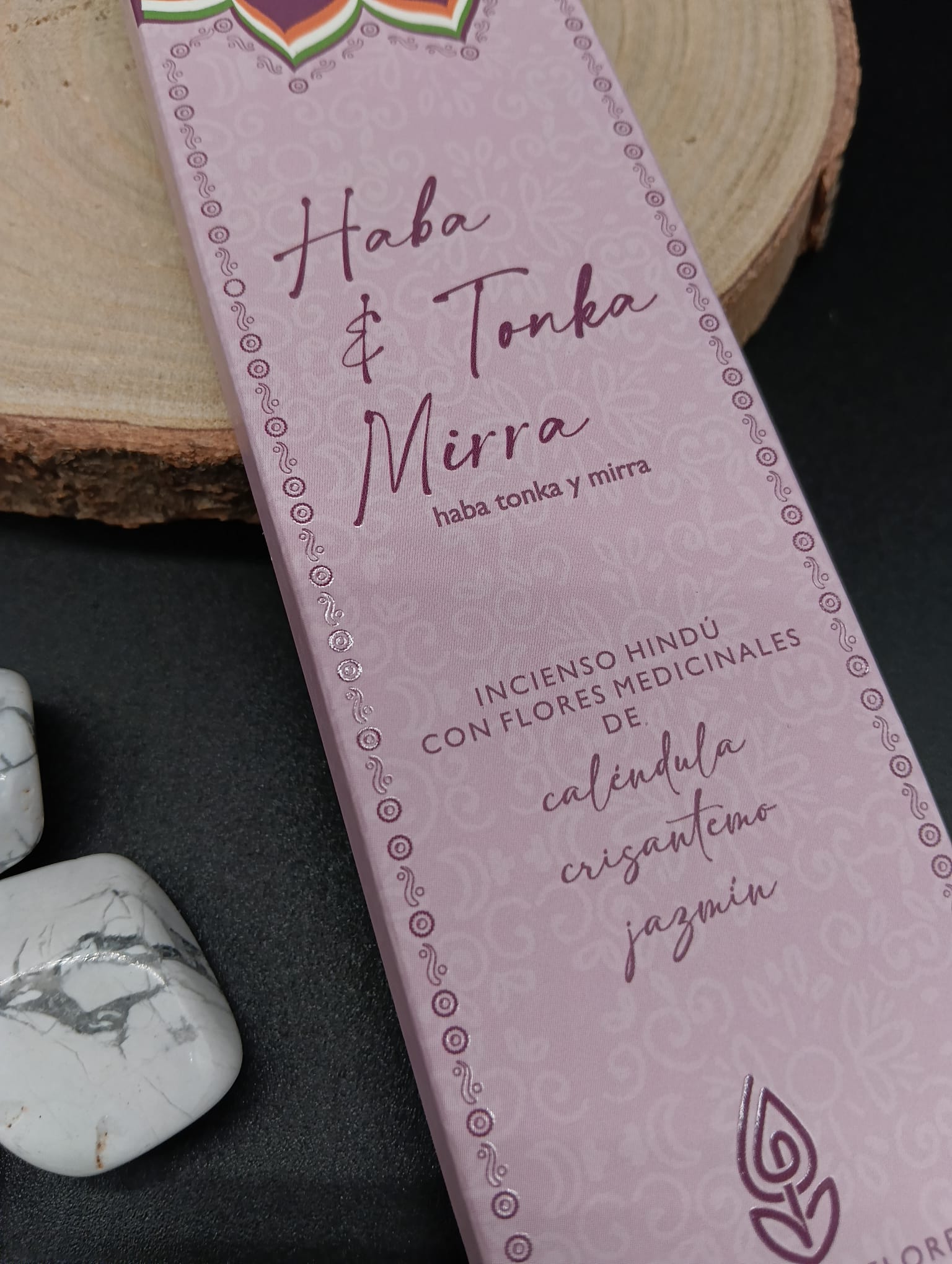 Incienso Hindú con Flores Medicinales "Haba Tonka & Mirra" - Imagen 2