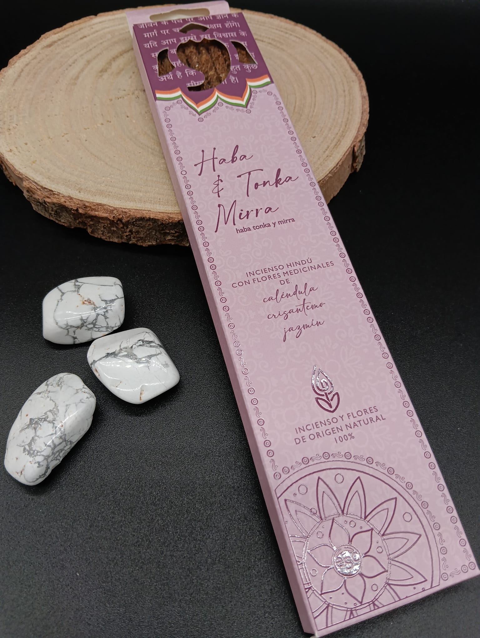 Incienso Hindú con Flores Medicinales "Haba Tonka & Mirra"