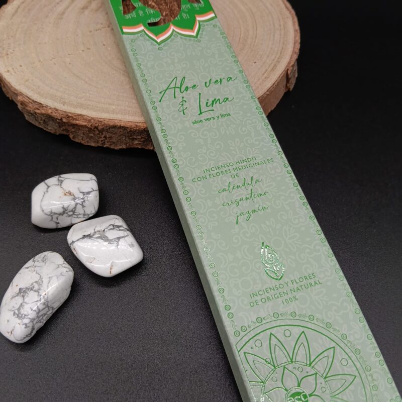 Incienso Hindú con Flores Medicinales "Aloe & Lima"