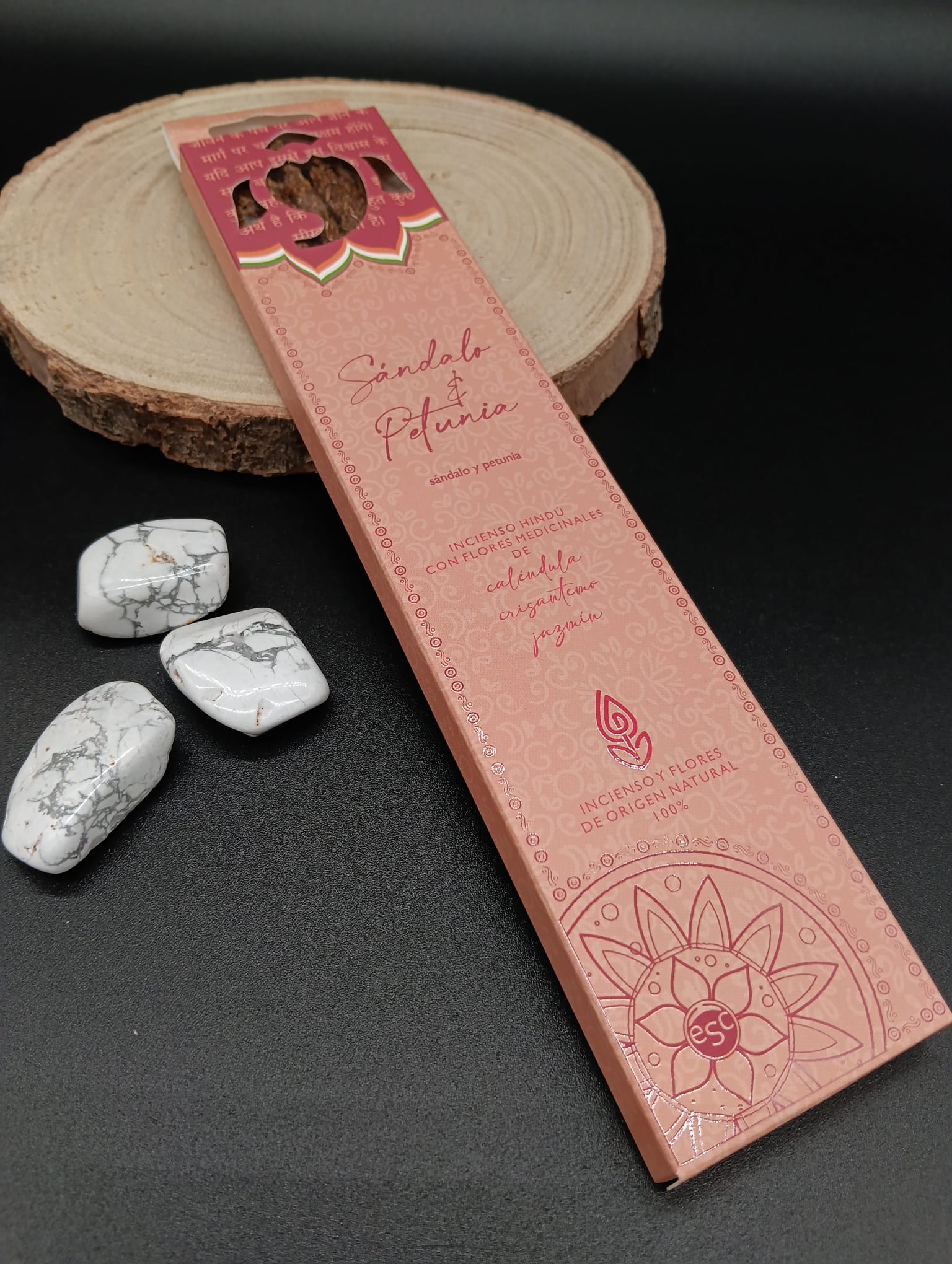 Incienso Hindú con Flores Medicinales "Sándalo y Petunia"