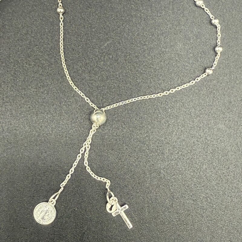 Pulsera Rosario y Milagrosa - Plata de Ley