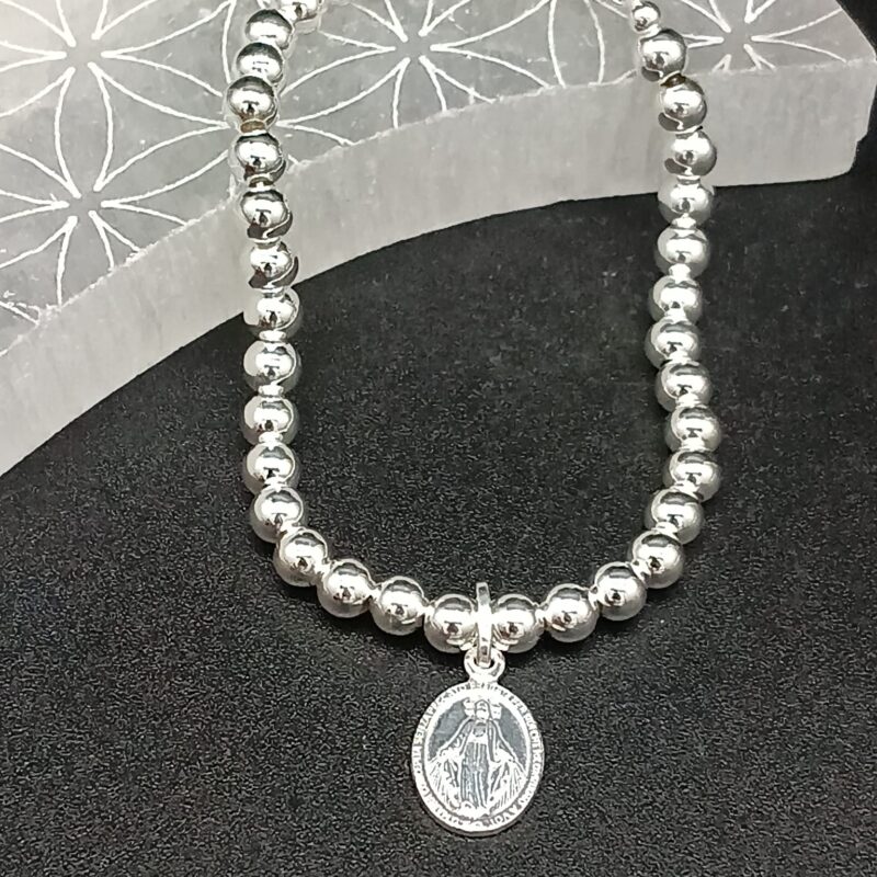 Pulsera Bolas La Milagrosa - Plata de Ley