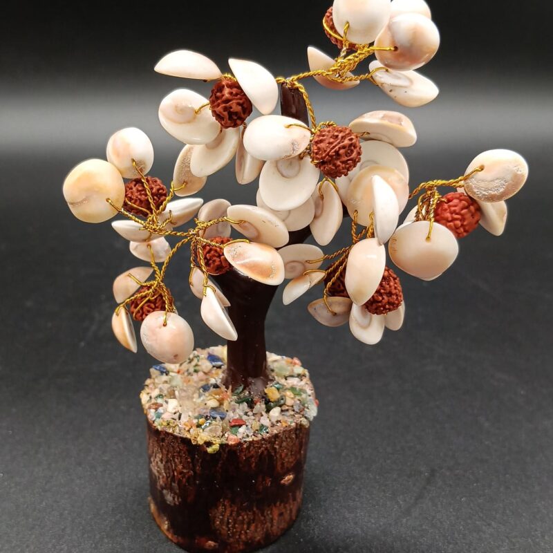 Arbolito Rudraksha y Caracolas