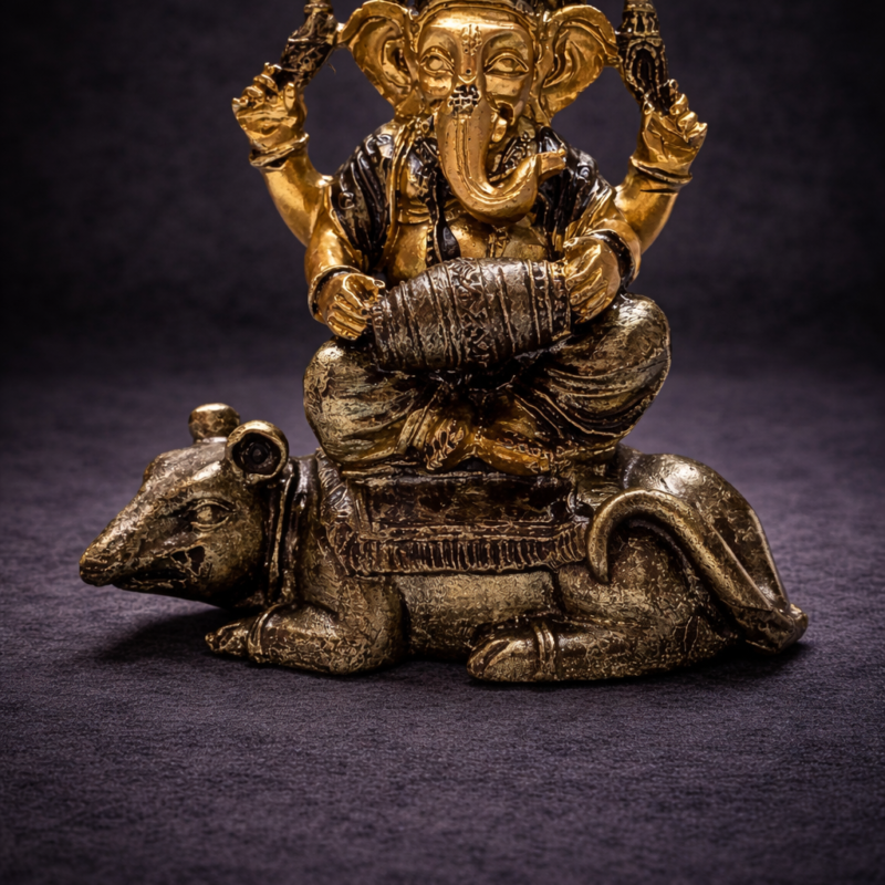 Ganesha Sentada en Ratón