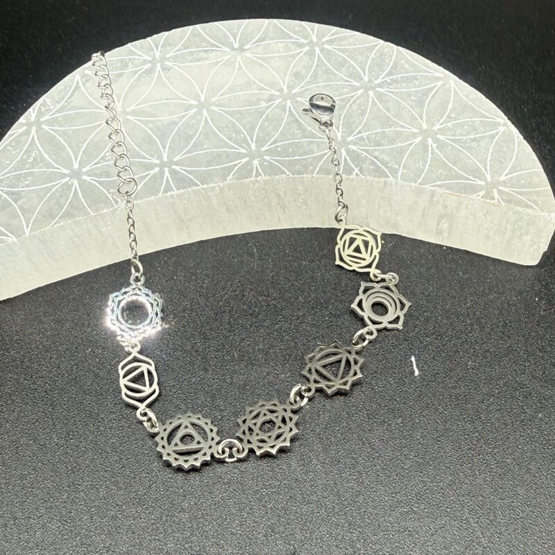 Pulsera 7 Chakras Acero