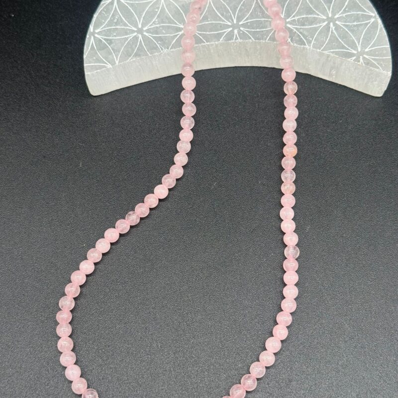 Collar Cuarzo Rosa 4 mm
