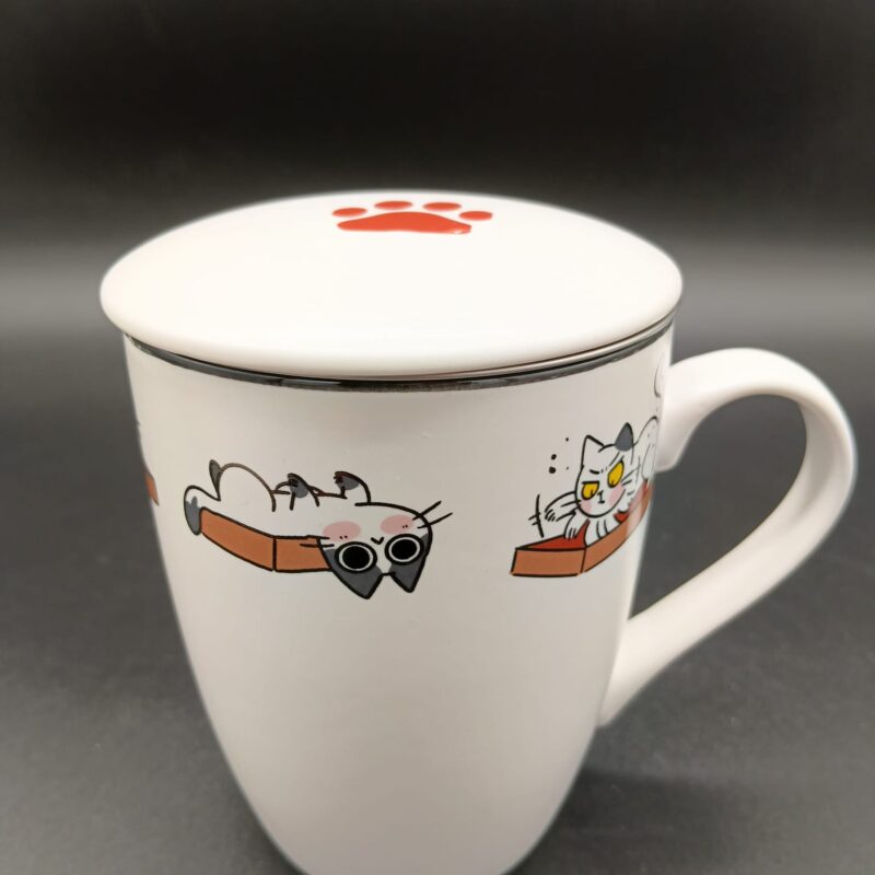 Taza con Infusionador con Tapa Gato (Modelo 1)