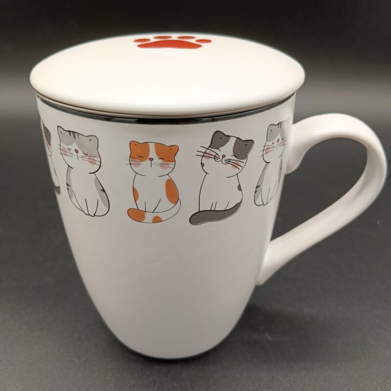 Taza con Infusionador con Tapa Gato (Modelo 2)