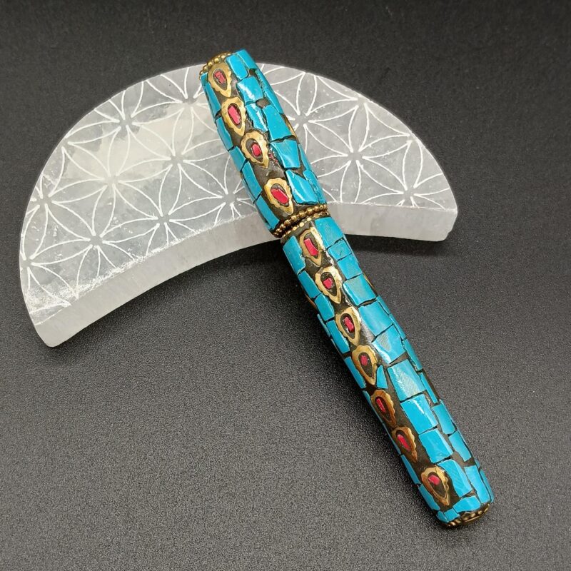 Bolígrafo Étnico Turquesa/Carmesí