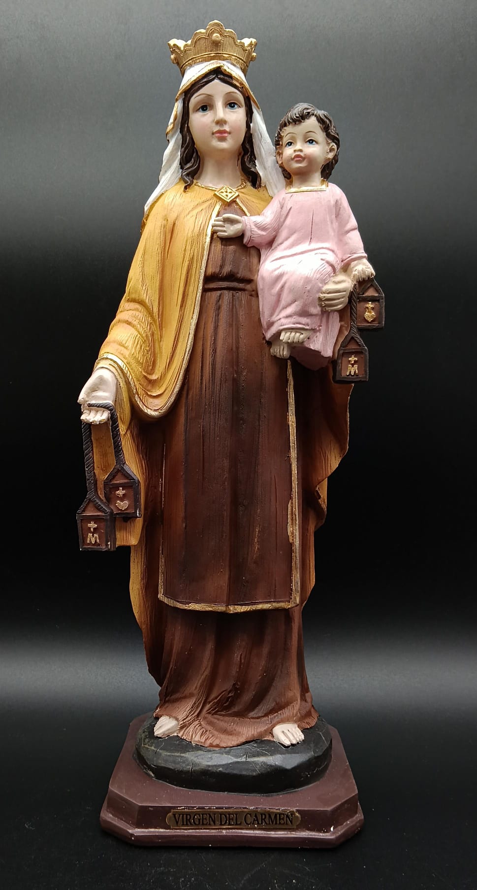 Virgen del Carmen (12 x 10 x 31 cm) - Imagen 2