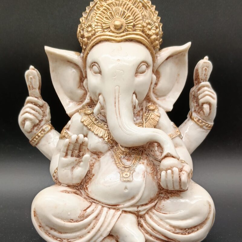 Ganesha Color Marfil y Dorado (23 cm)