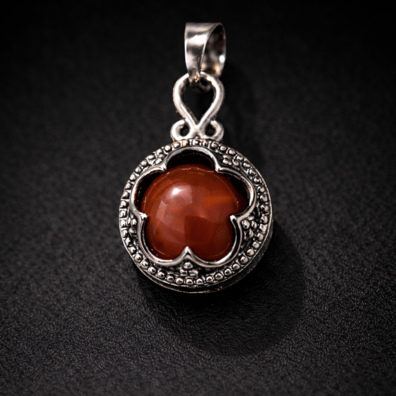 Colgante Gotland Acero Carneola (Sin Cadena)