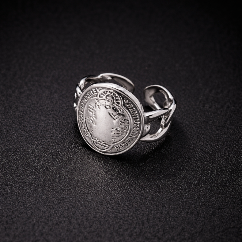 Anillo Acero Ajustable San Benito