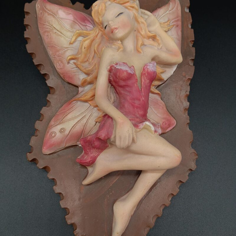 Hada Rosa con Base y Colgador  (22 x 14 cm)