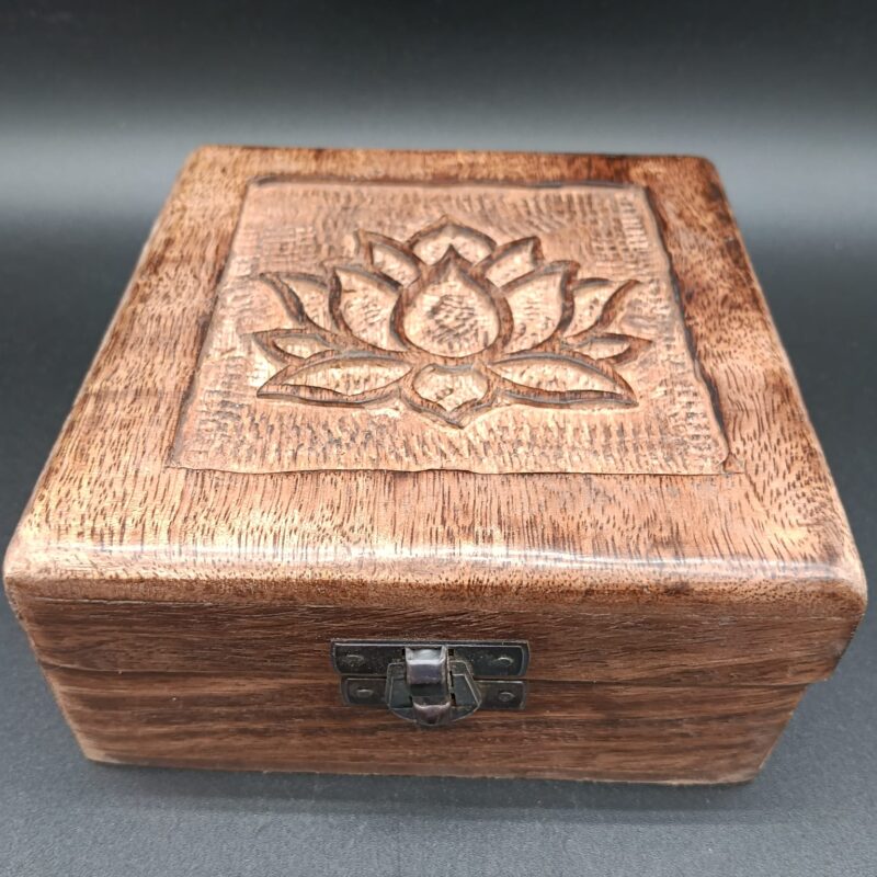 Caja Cuadrada Flor de Loto (12,5 x 12,5 x 6 cm)