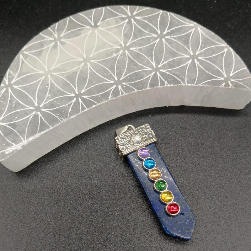 Péndulo de Lapislazuli con 7 Chakras (Sin Cadena)