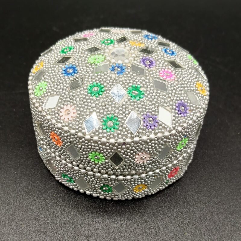 Pack 3 Cajitas Cristales Plateado