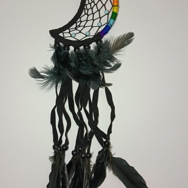 Atrapasueños Mediano Media Luna (Negro)