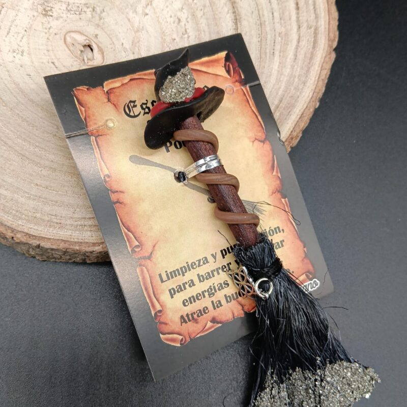 Escoba Bruja con Pirita "Poder"