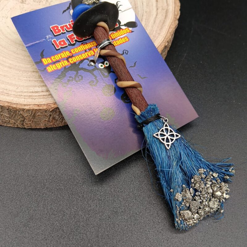 Escoba Bruja con Pirita "Felicidad"