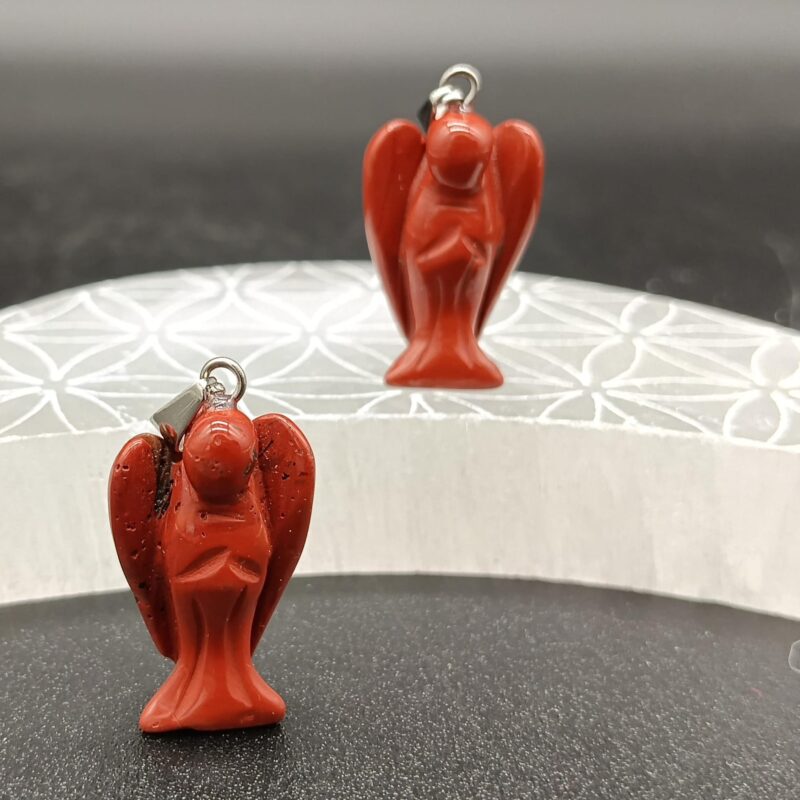 Colgante Ángel Jaspe Rojo