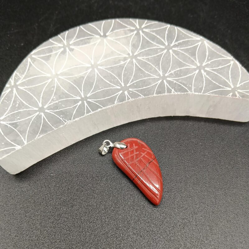 Colgante Ala Jaspe Rojo