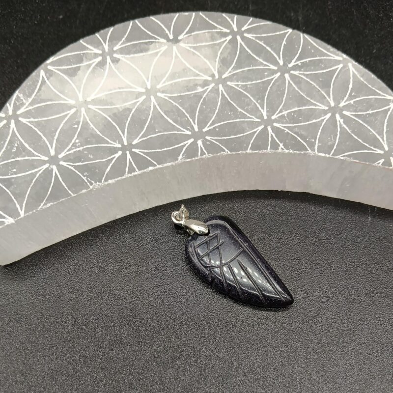 Colgante Ala Aventurina Azul