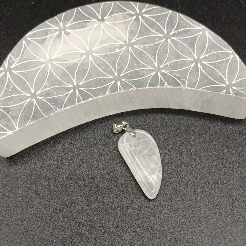 Colgante Ala Cuarzo Blanco