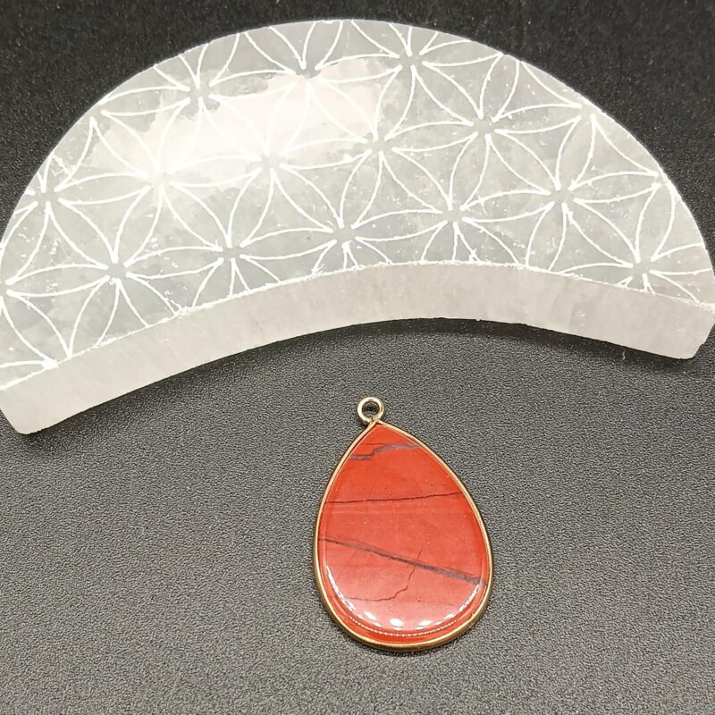 Colgante Lágrima Jaspe Rojo