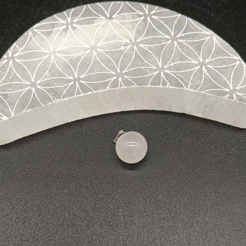 Colgante Bola Cuarzo Rosa