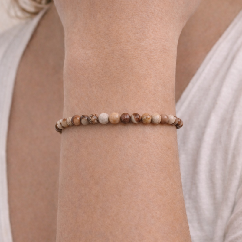 Pulsera Jaspe Cebra Australiana 4 mm