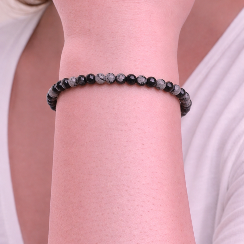 Pulsera Obsidiana Nevada 4 mm