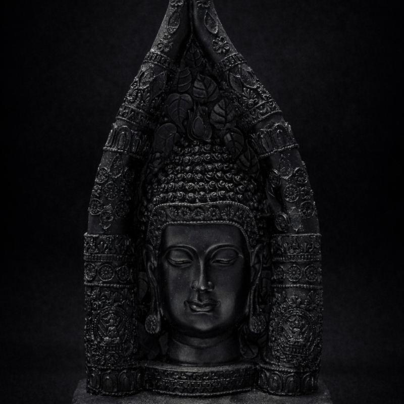 Busto Buda Negro (33 x 15 cm)