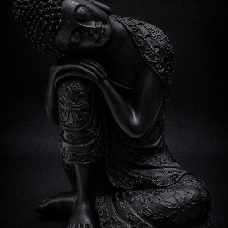Buda Sentado Negro - 23 cm