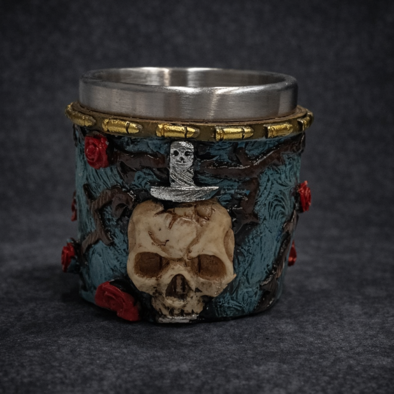 Vasito Santa Muerte y Rosas