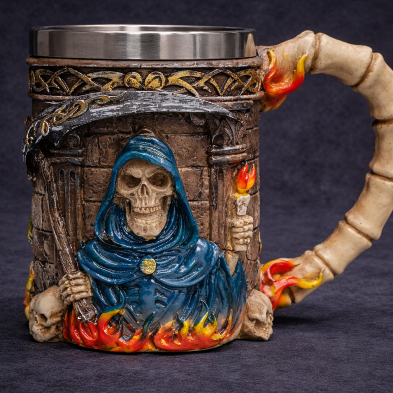 Jarra Santa Muerte Túnica Azul