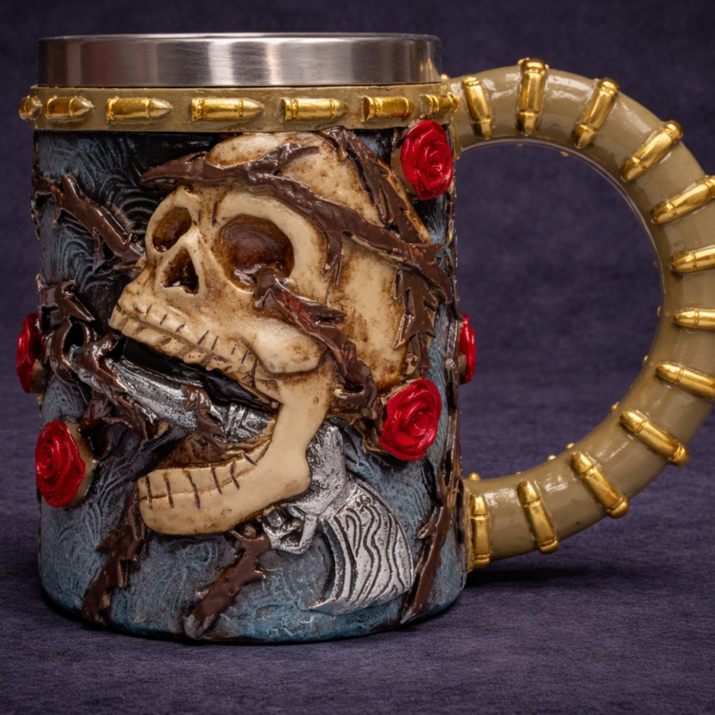 Jarra Santa Muerte y Rosas