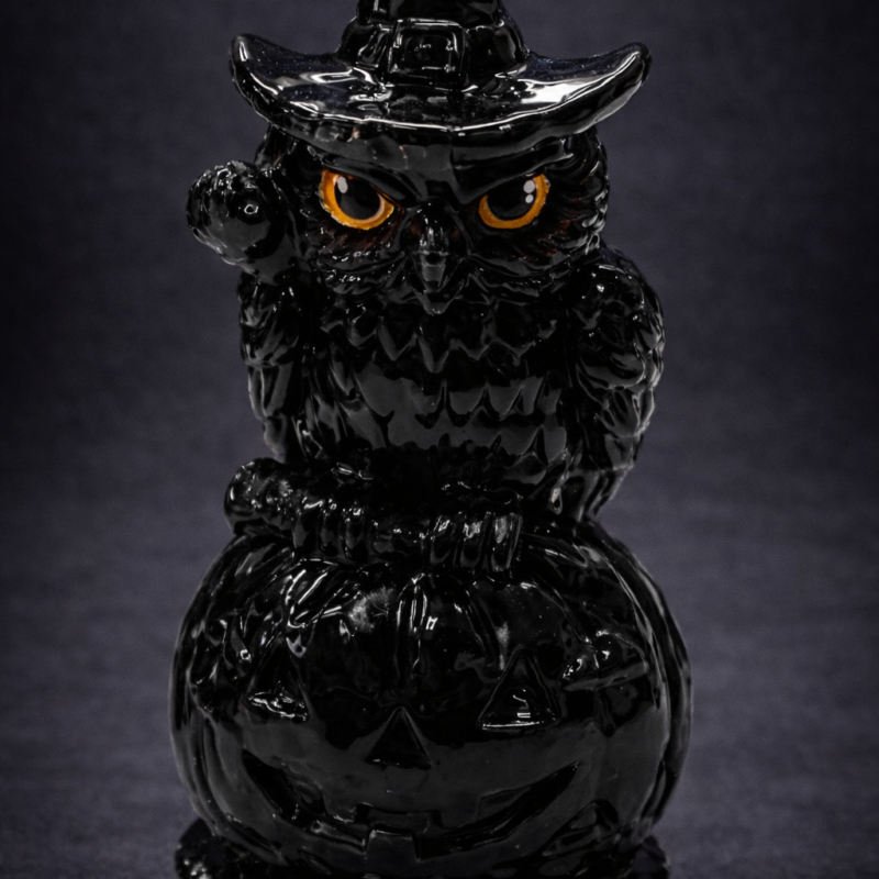 Buho Orgonita Turmalina sobre Calabaza - 11 cm