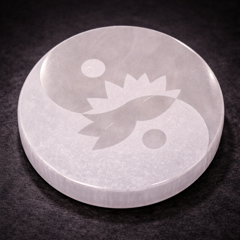Placa Selenita 10 cm (Yin-Yang)