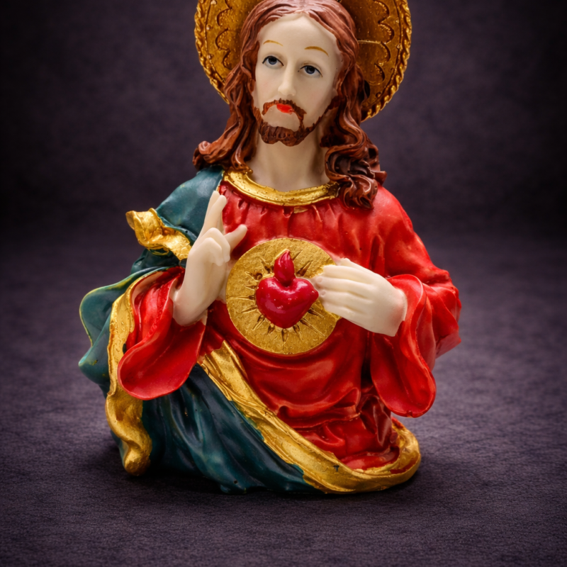 Busto Sagrado Corazón de Jesús - 13 cm