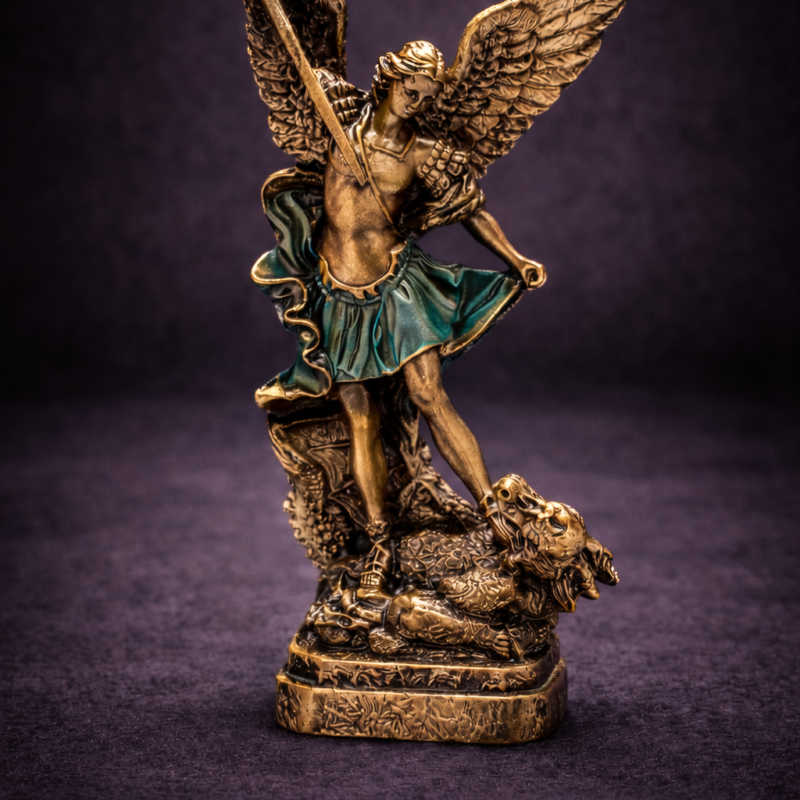 Arcángel San Miguel Azul - 20 cm