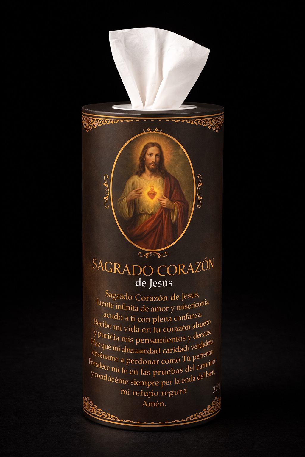 Caja Recargable de Pañuelos Sagrado Corazón - Imagen 2